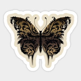 Eartheerian Baroque Butterfly (Brown Version) Sticker